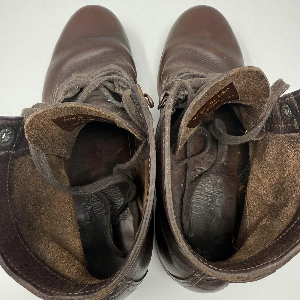 Wolverine 1000 Mile Boots Mens‎ Size 13 Brown Leather Lace Up Made USA Workwear
